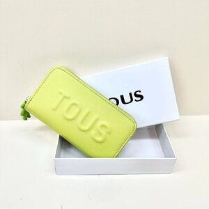 Lime Green Wallet With Bear Charm